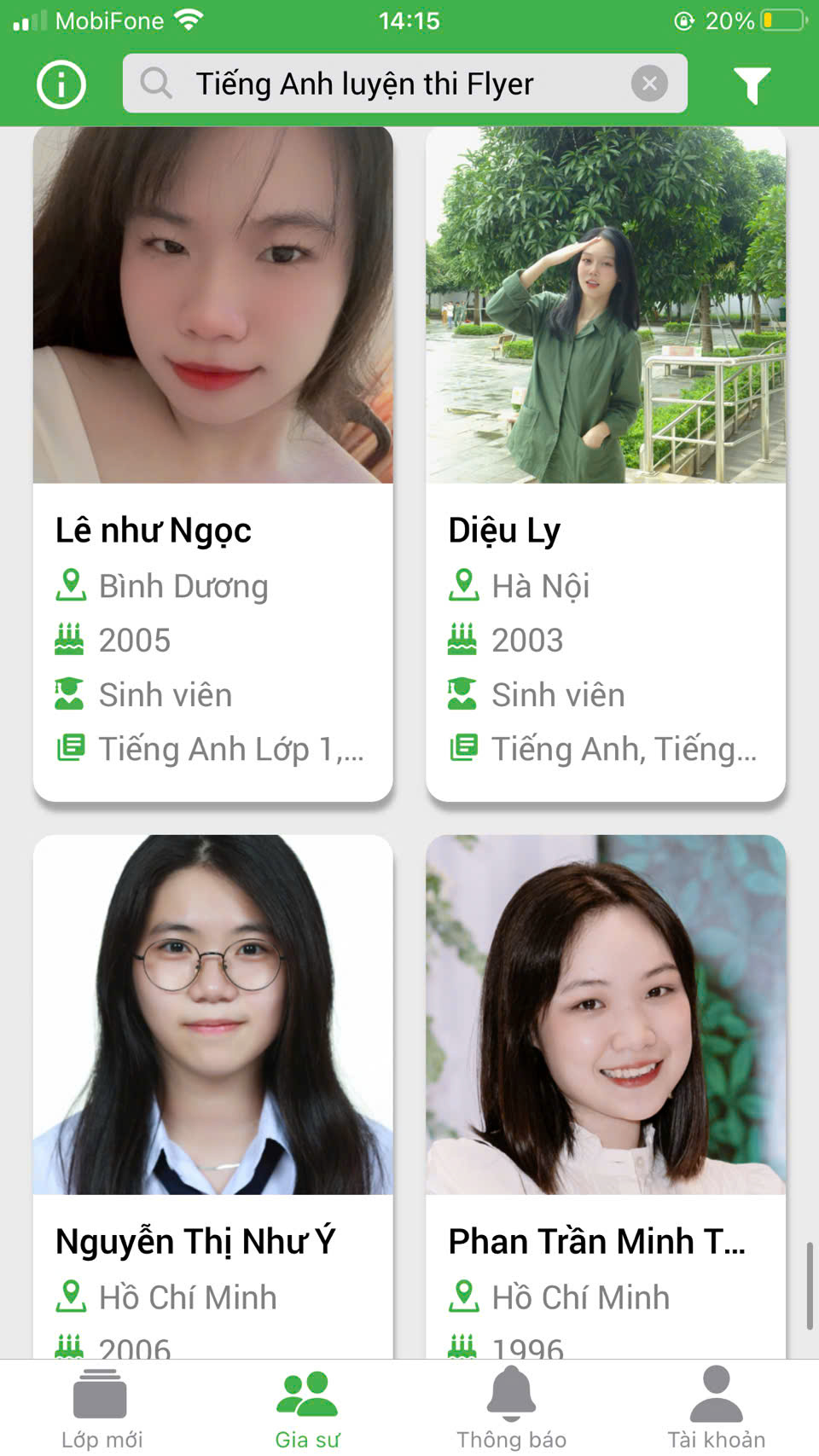 Dạy kèm luyện thi flyer